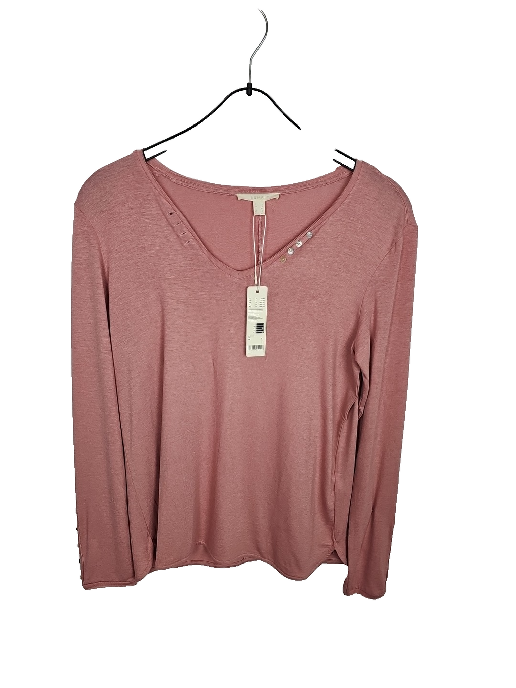 EK7664 Damen Henley Esprit Altrosa Gr L Neu1