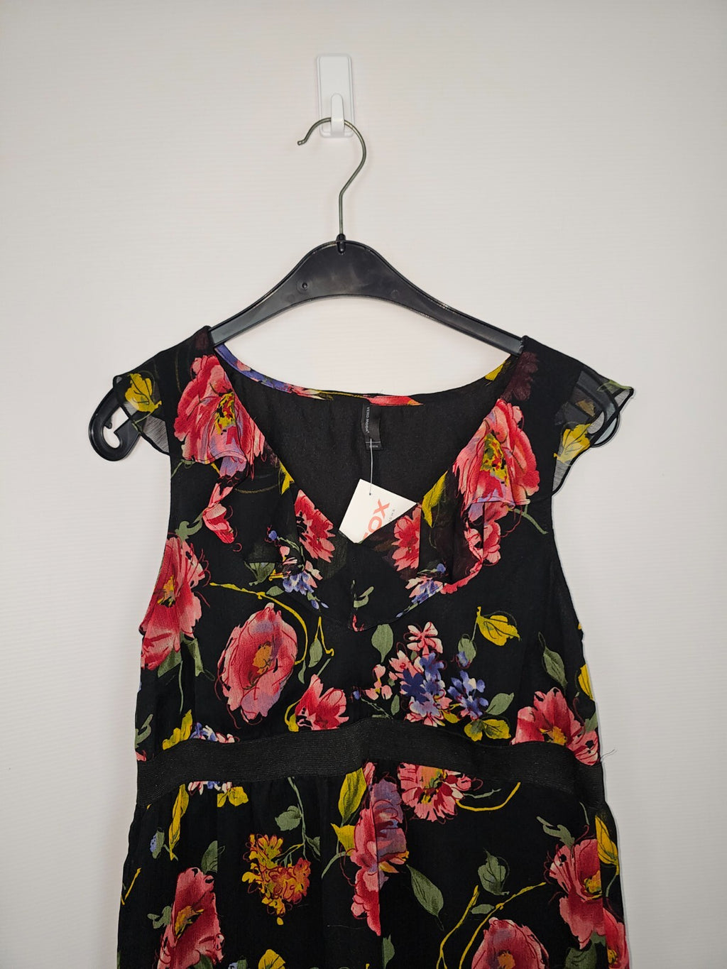 EK6449 Damen Kleid von Vero Moda, schwarz mit Blumen, Gr.M1