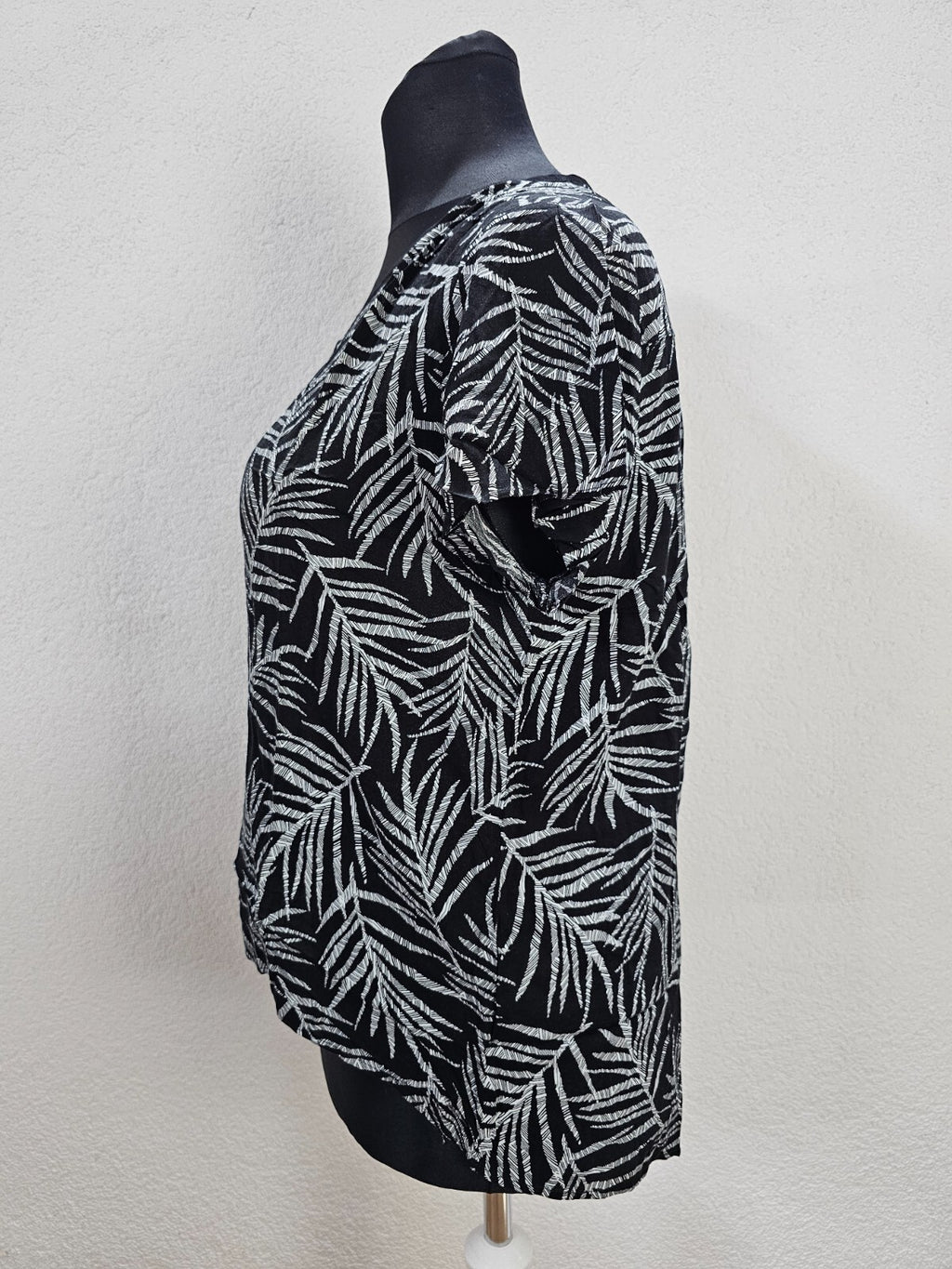 EK5989 Damen Bluse von Yessica, schwarz/weiß, Gr. 463