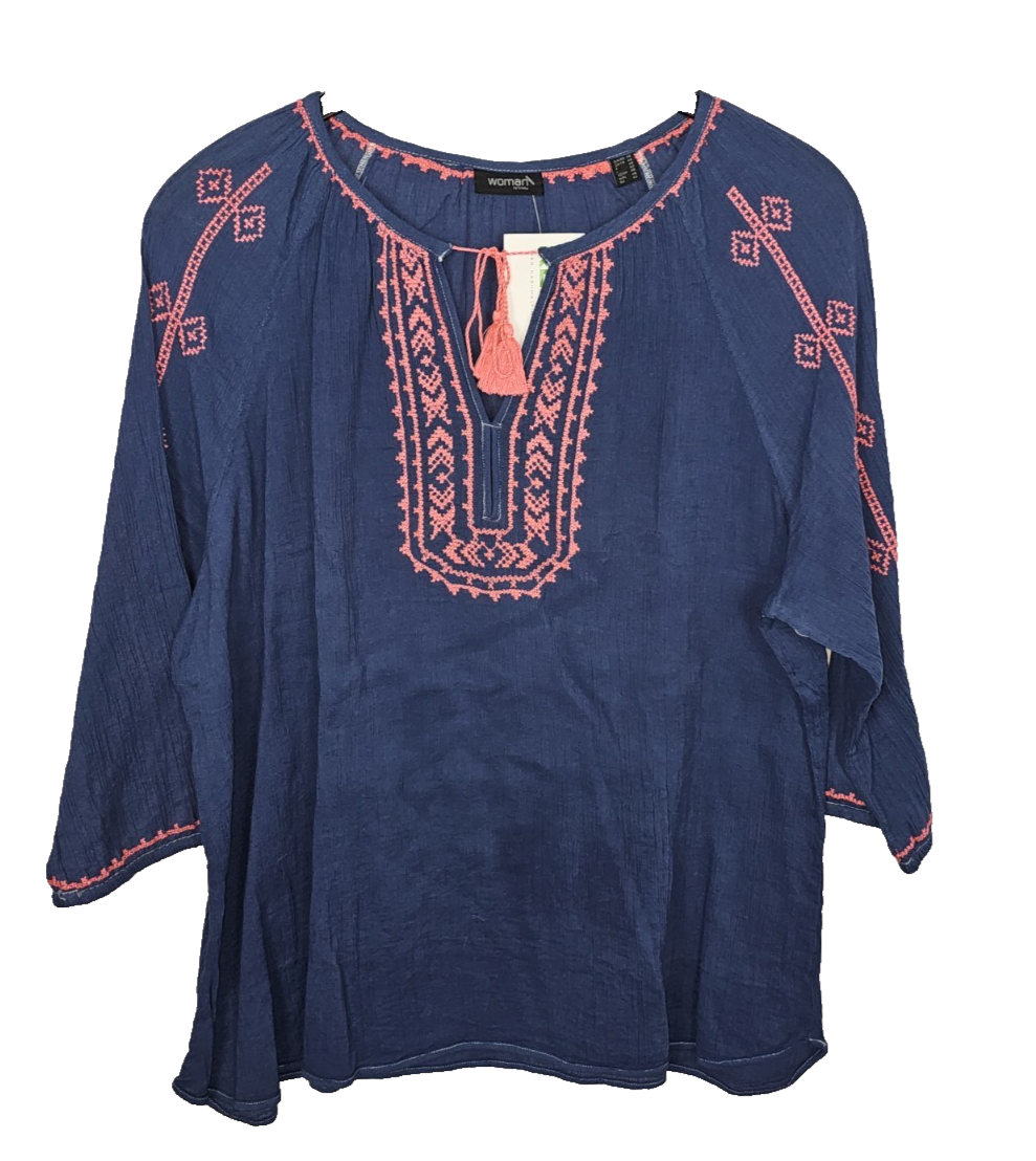 EK9070 Damen Bluse von Tchibo, Dunkelblau, Gr. 460