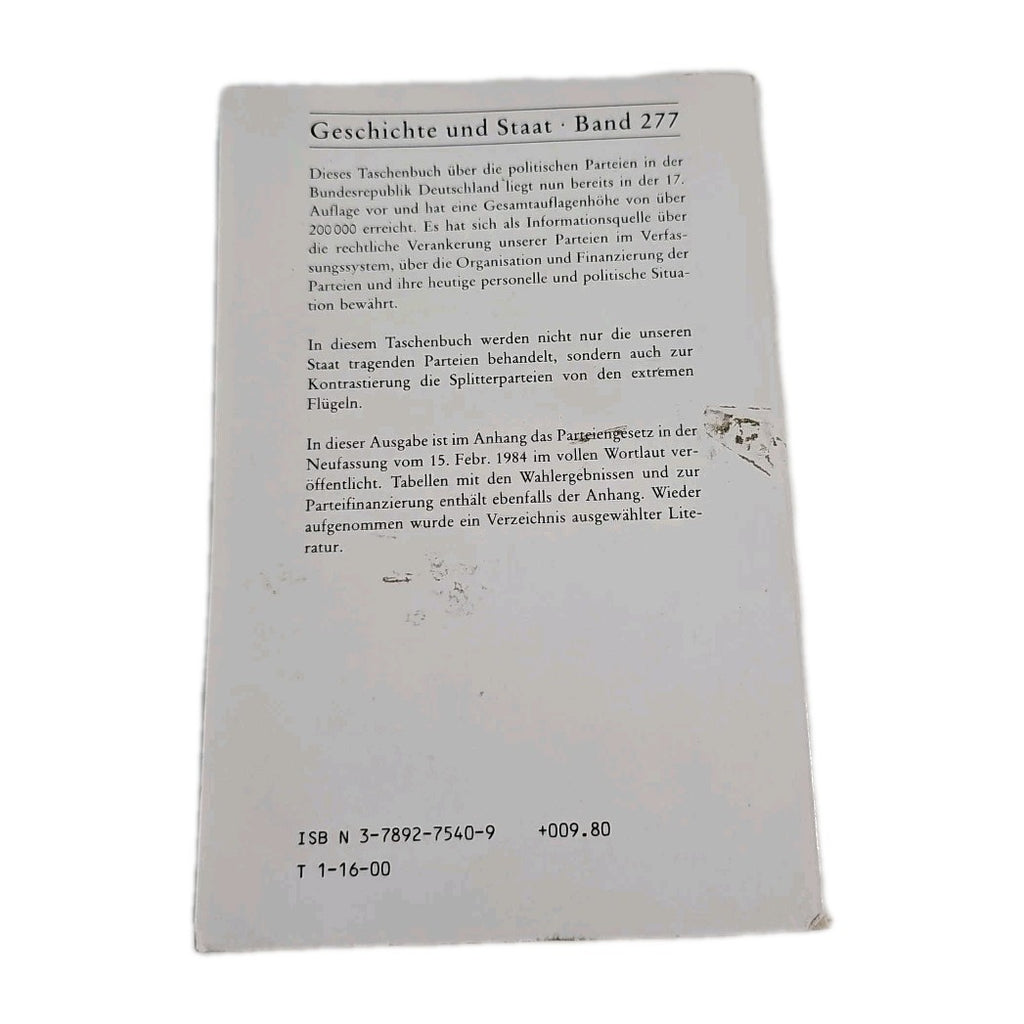 EB728 Olzog Verlag München - Die politischen Parteien 1988 1