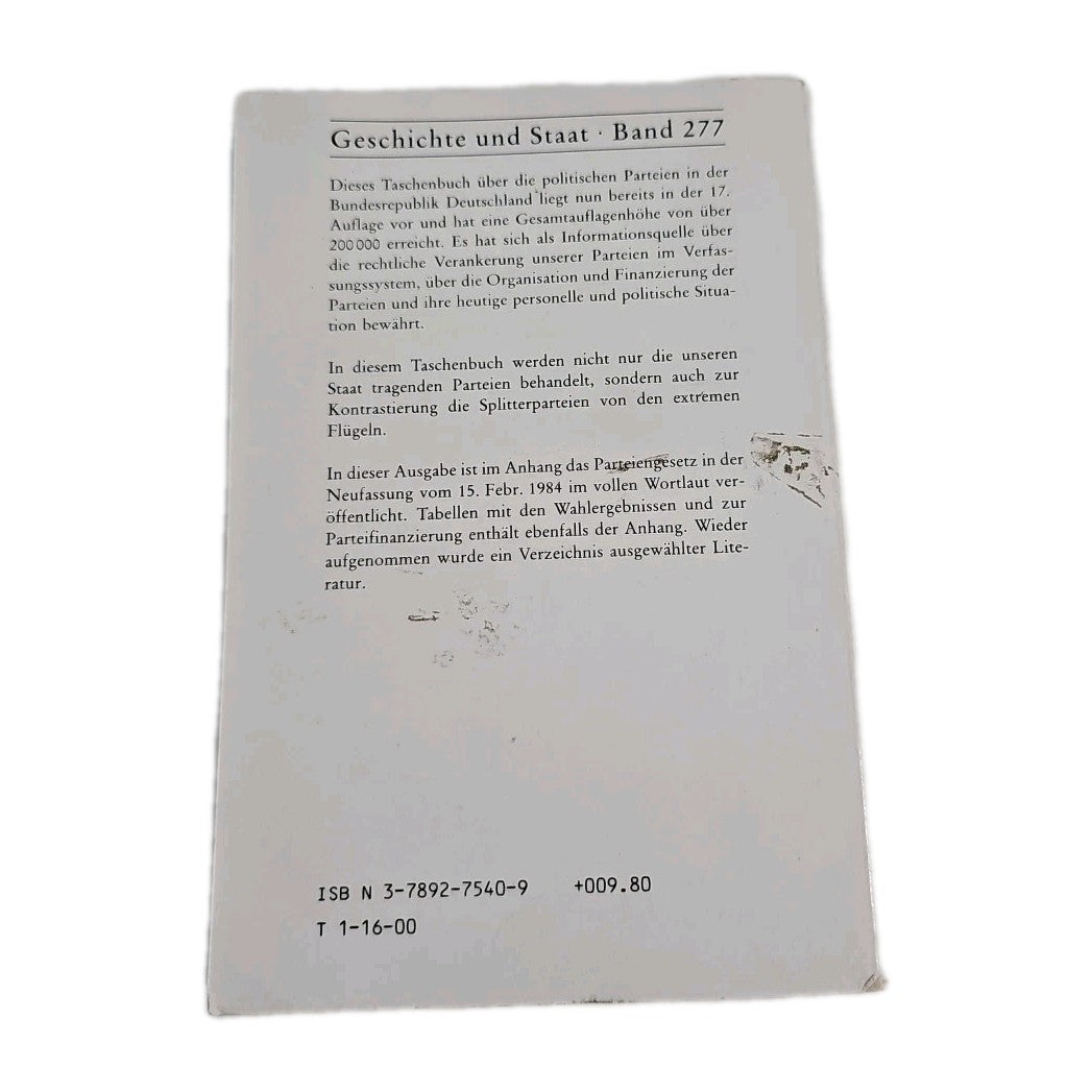 EB728 Olzog Verlag München - Die politischen Parteien 1988 1