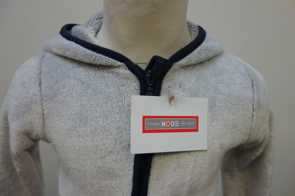 EK1271 Kinder kuschelige Strickjacke von s.Oliver, grau mit Öhrchenkapuze, Gr. 91