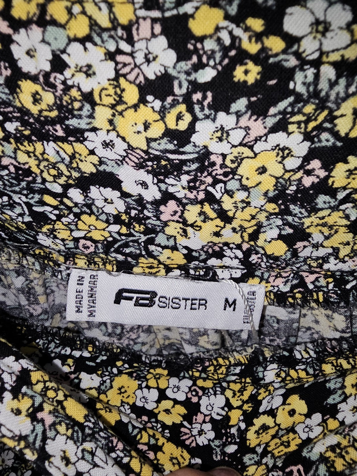 EK1536 Damen Rock von FBsister. Schwarz/Gelb, Gr. M1