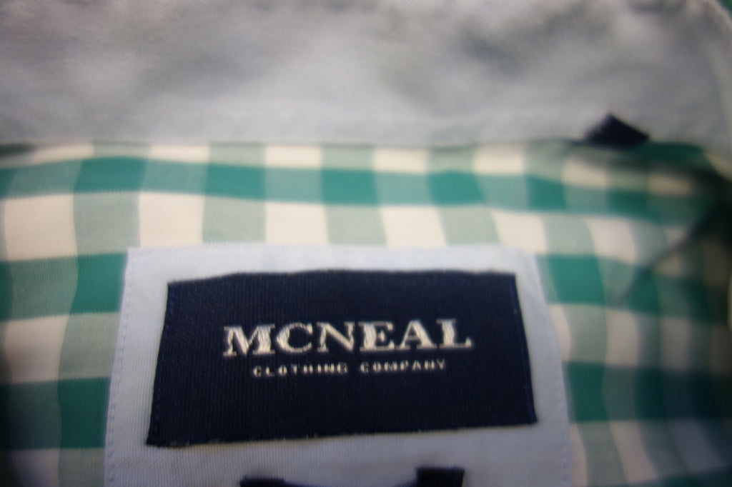 EK1298 Herren Hemd von McNeal, kariert, grün-weiß, Gr. M5
