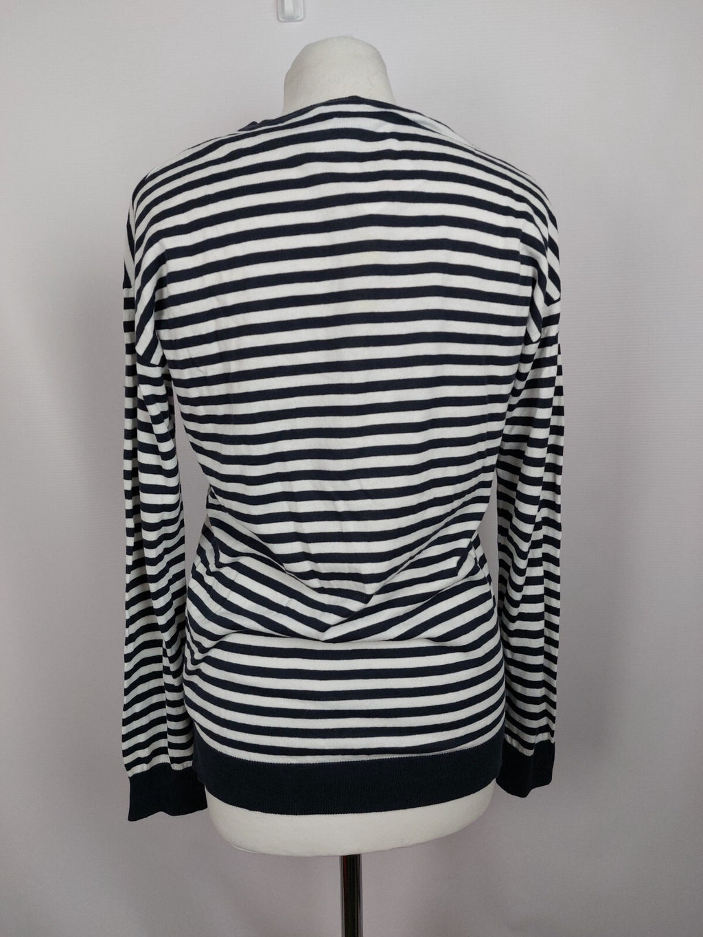 EK5035 Damen Strickjacke von Esprit, grau/weiß gestreift, Gr. M4
