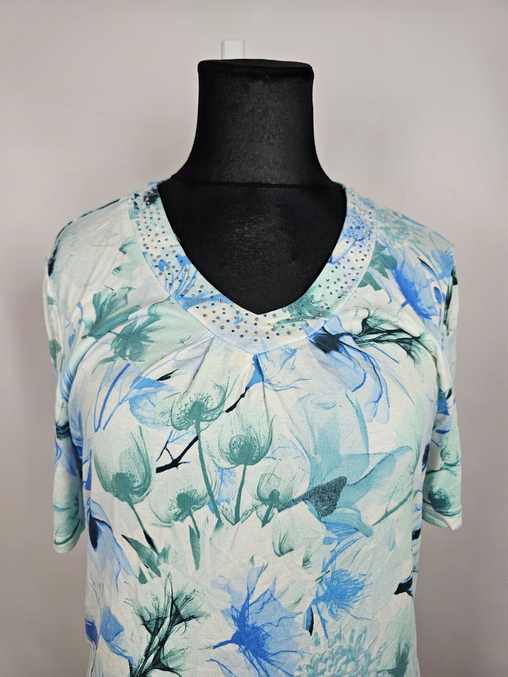 EK5713 Damen T-Shirt von Helena Vera, blau, Gr.40 (Größentabelle)1