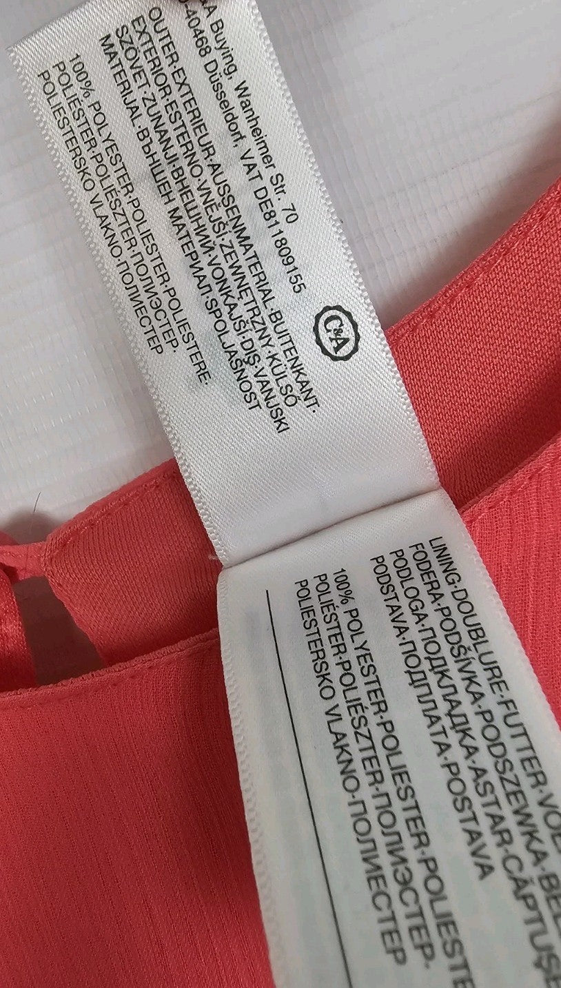 EK10248 Mädchen Kleid von C&A, Lachsfarbend, Gr.1583