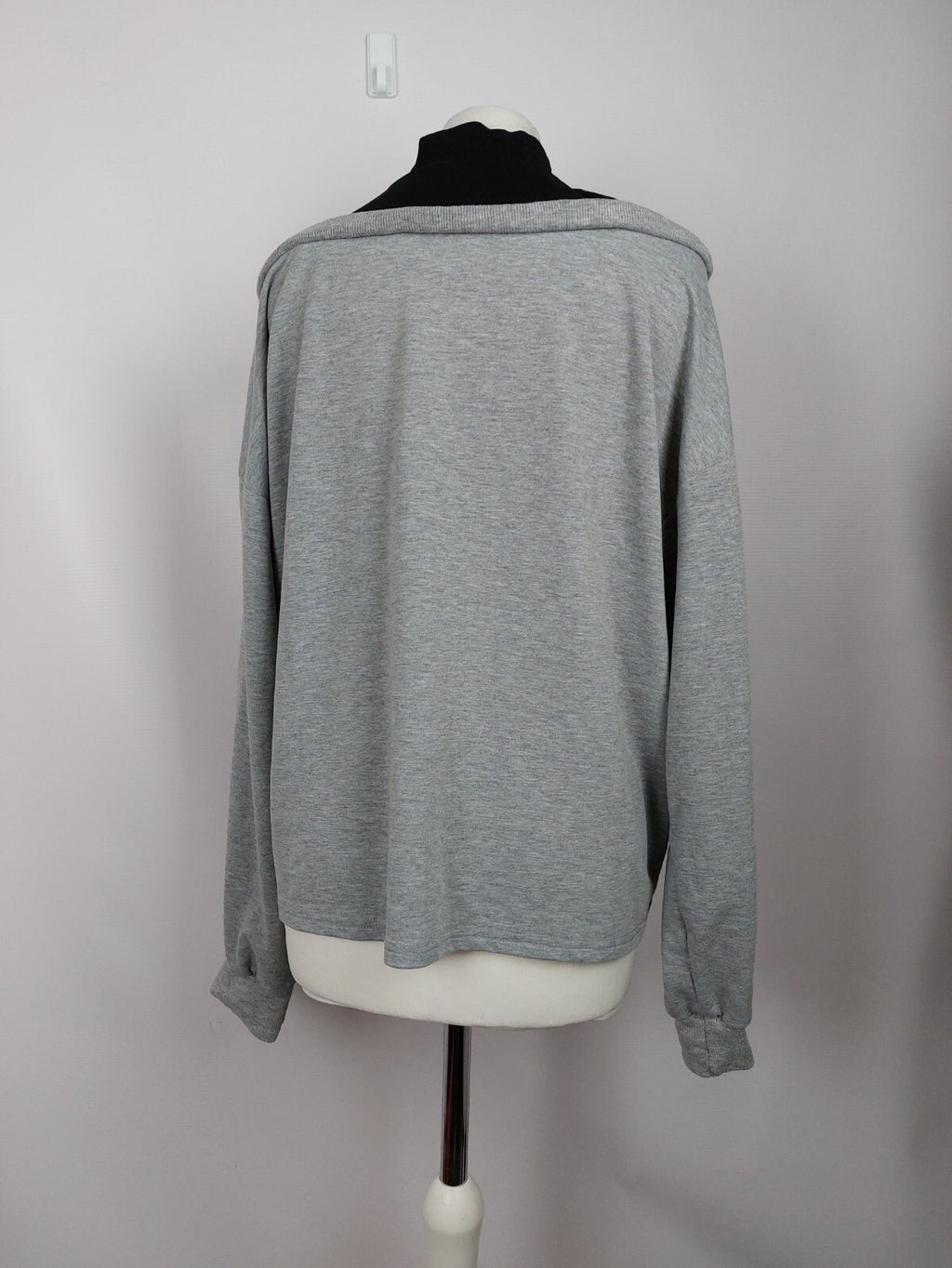 EK5114 Damen Pullover von Dazy, grau/schwarz, Gr. S5