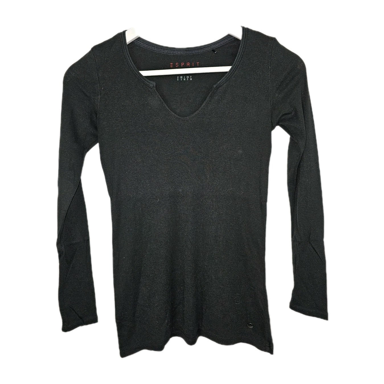 EK10473 Damen Langarmshirt von Esprit, schwarz, Gr.S0