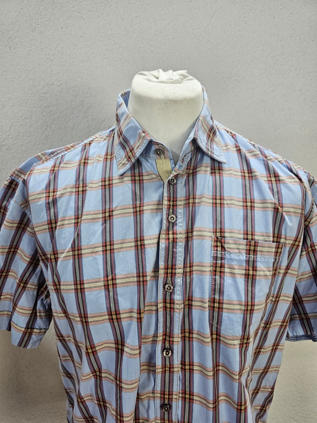 EK6034 Herren Hemd von Pierre Cardin, blau, Kariert, Gr.XL2