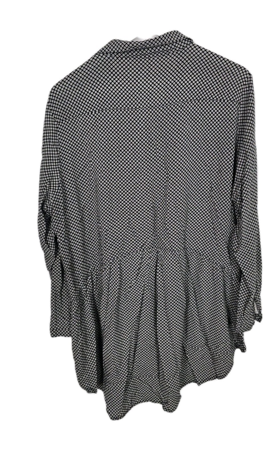 EK9253 Damen Bluse von Janina, Schwarz/Weiß, Gr. 464