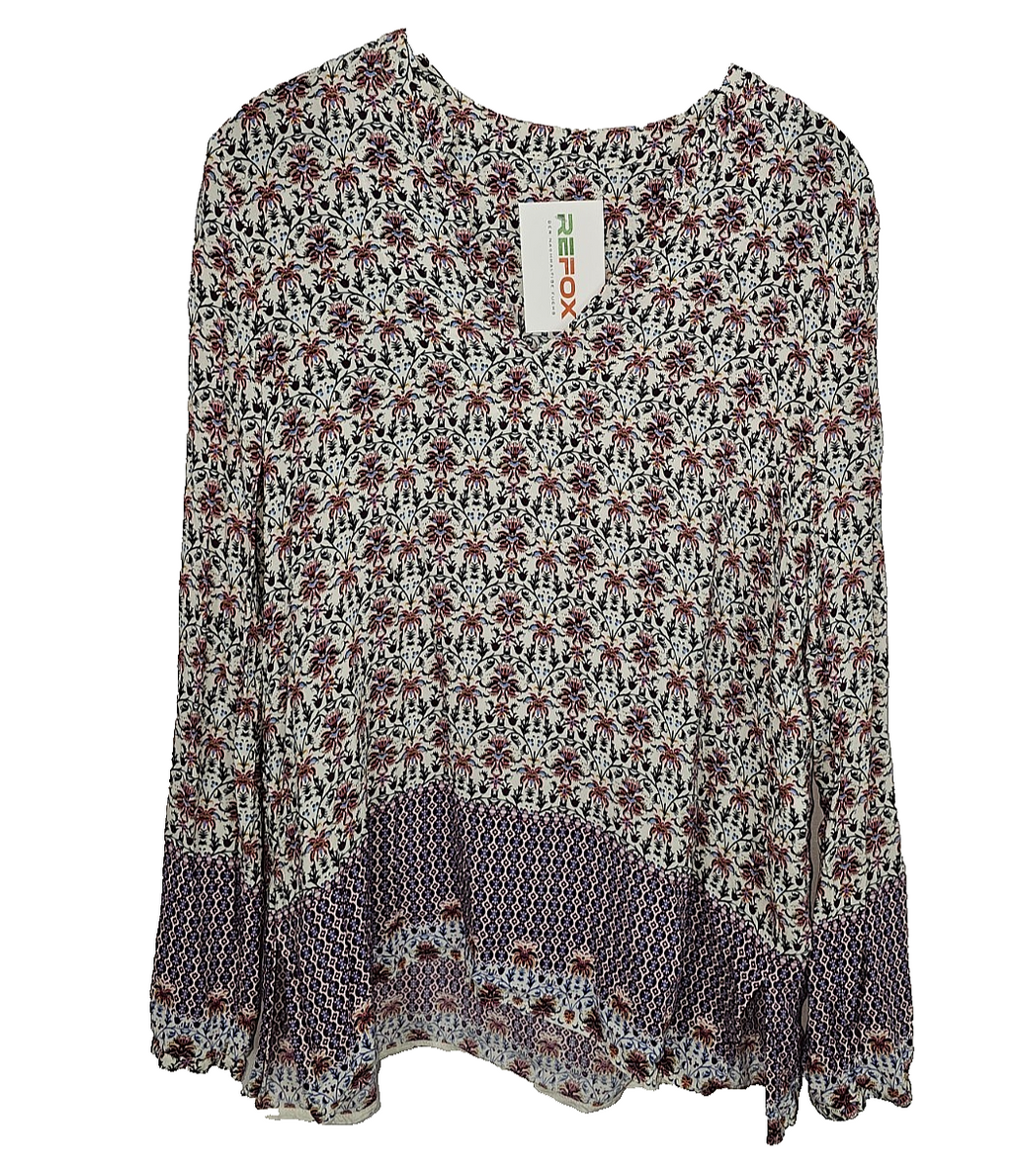 EK3859 Damen Bluse, Mehrfarbig, Gr. M-L0