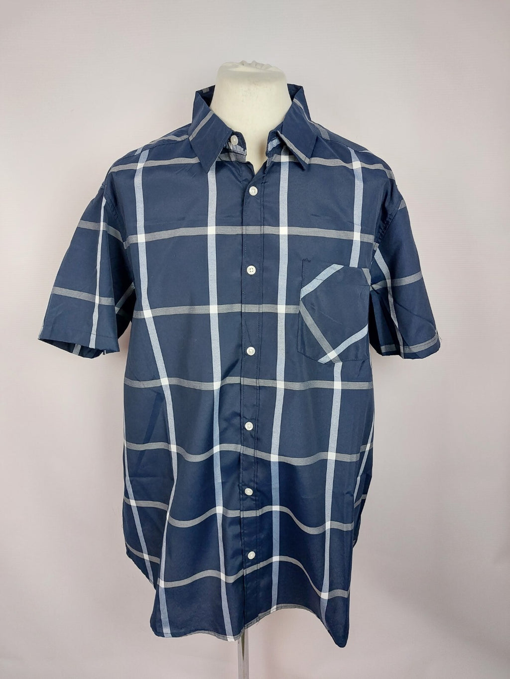 EK4347 Herren Hemd von Identoc, blau kariert, Gr. 2XL0