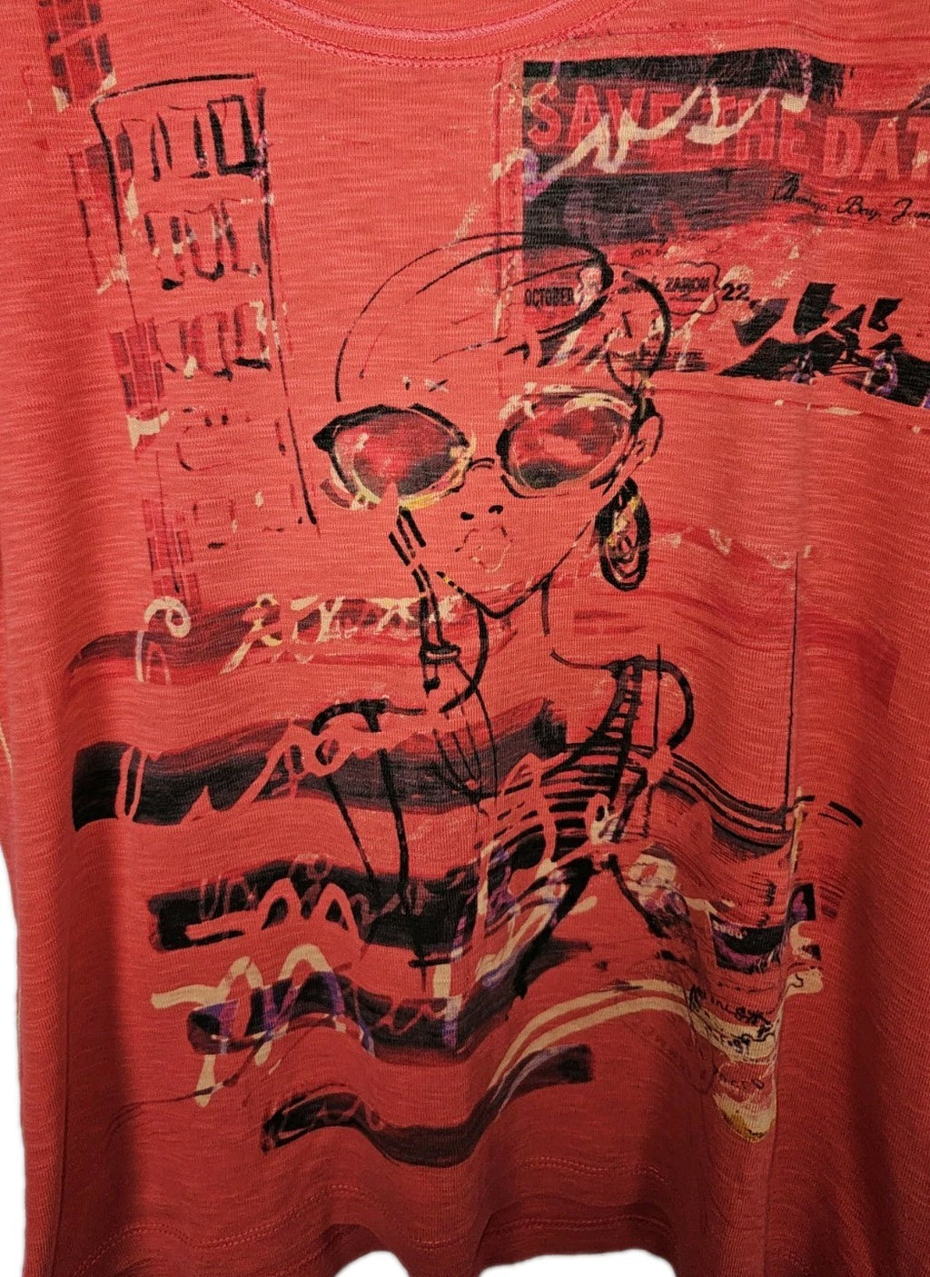 EK8812 Damen T-Shirt von Public, rot, Gr.401
