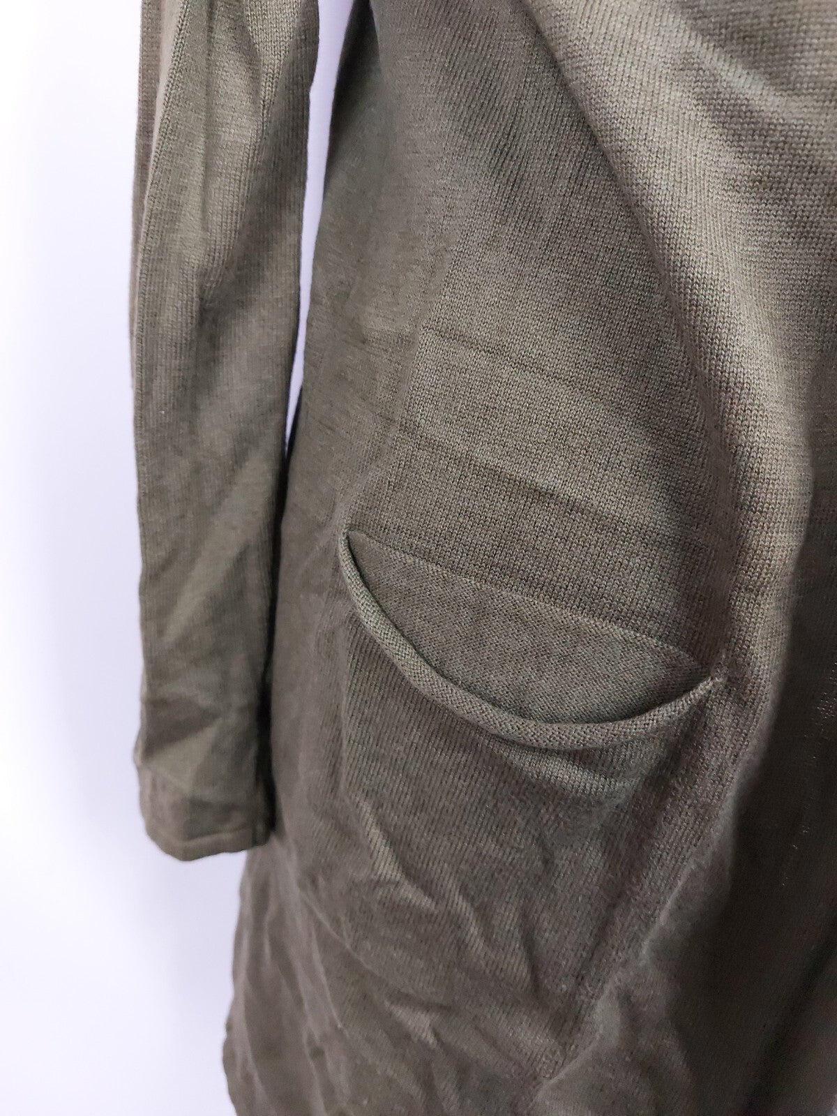 EK4817 Damen Strickjacke von cést Paris, olivgrün, Gr. 343