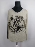 EK3890 Damen Pullover von comma, beigebraun, Gr. 380