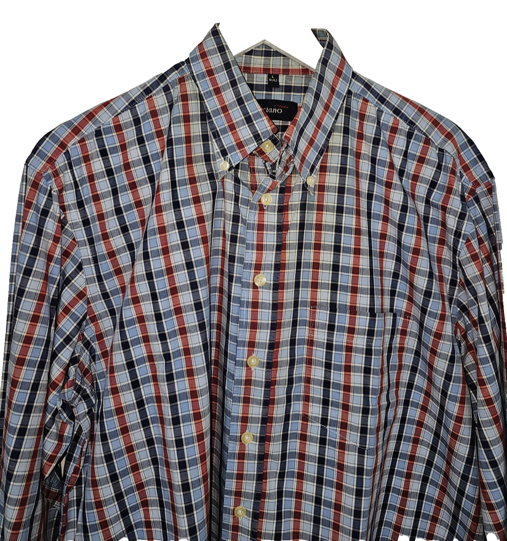 EK7554 Herren Hemd von Luciano, blau-rot, Gr.L (41/42)1