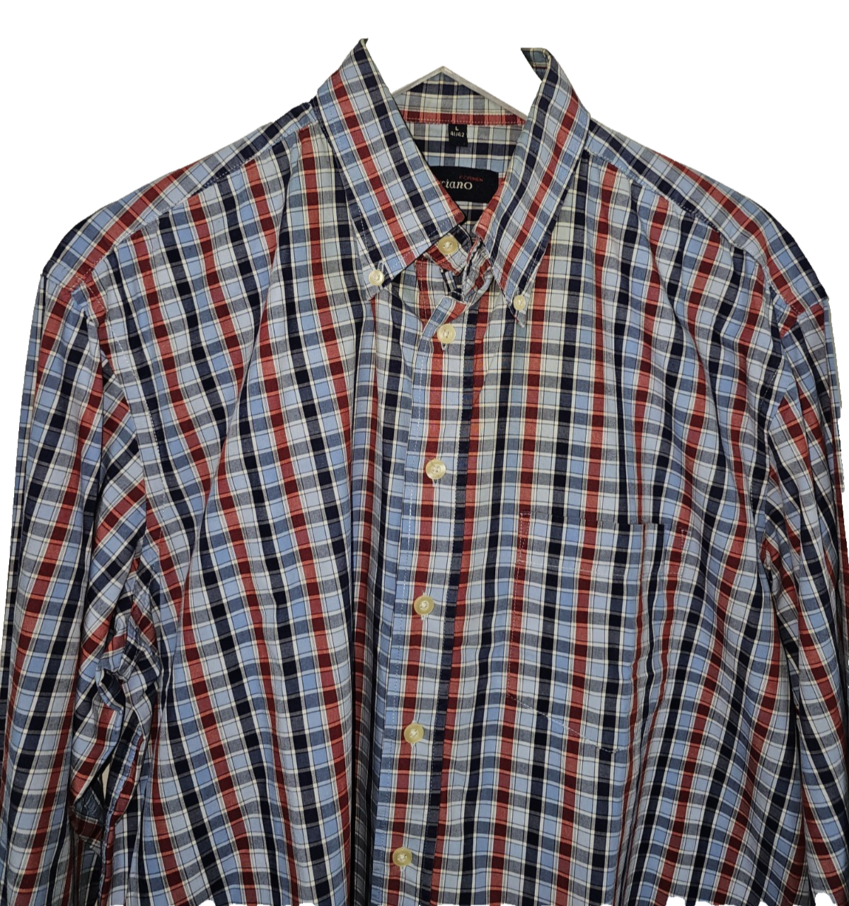EK7554 Herren Hemd von Luciano, blau-rot, Gr.L (41/42)1