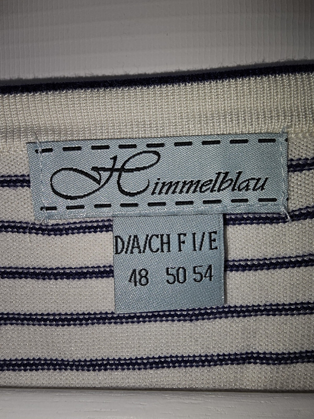 EK6715 Damen Top von Himmelblau, Weiß/Blau, Gr.482