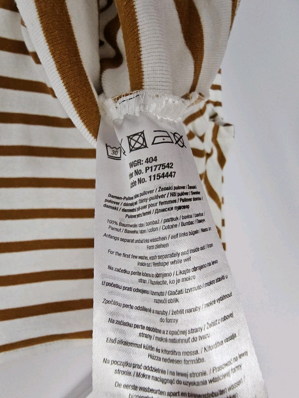 EK9538 Damen Sweatshirt von Hanina, Weiß/Orange, Gr. 404