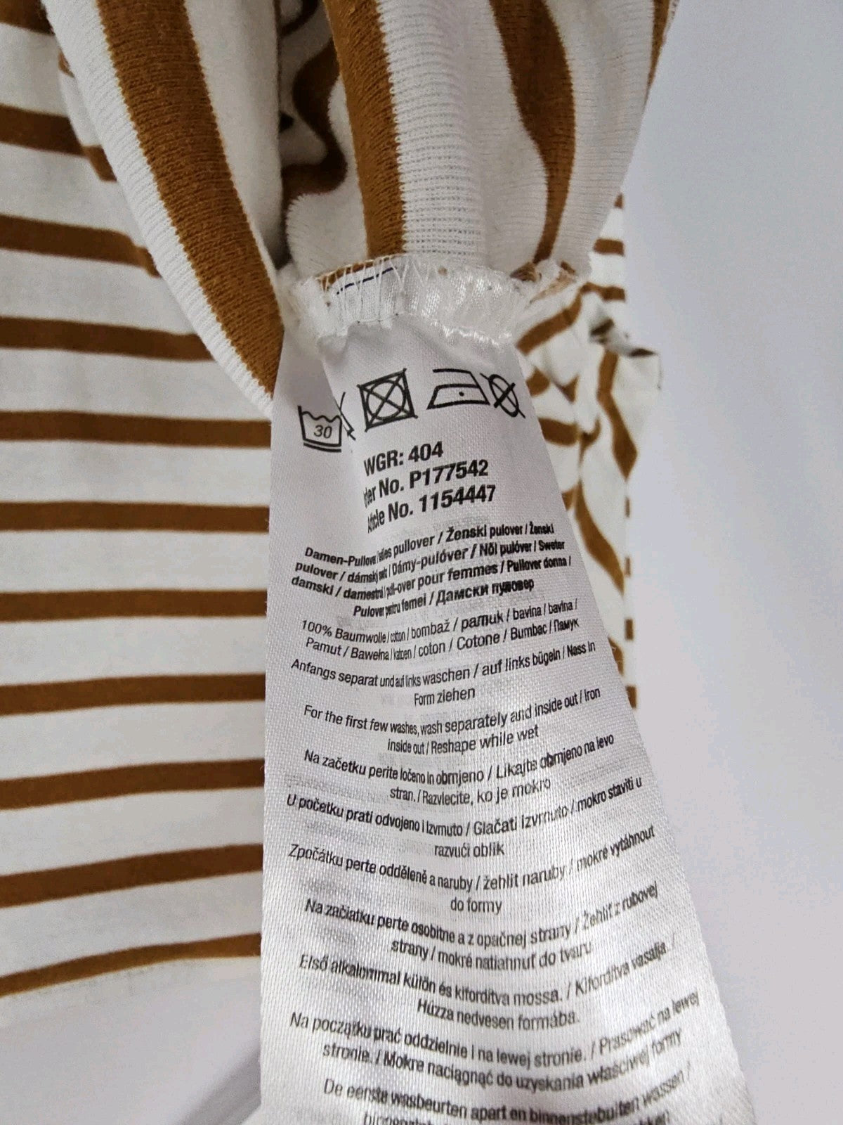 EK9538 Damen Sweatshirt von Hanina, Weiß/Orange, Gr. 404