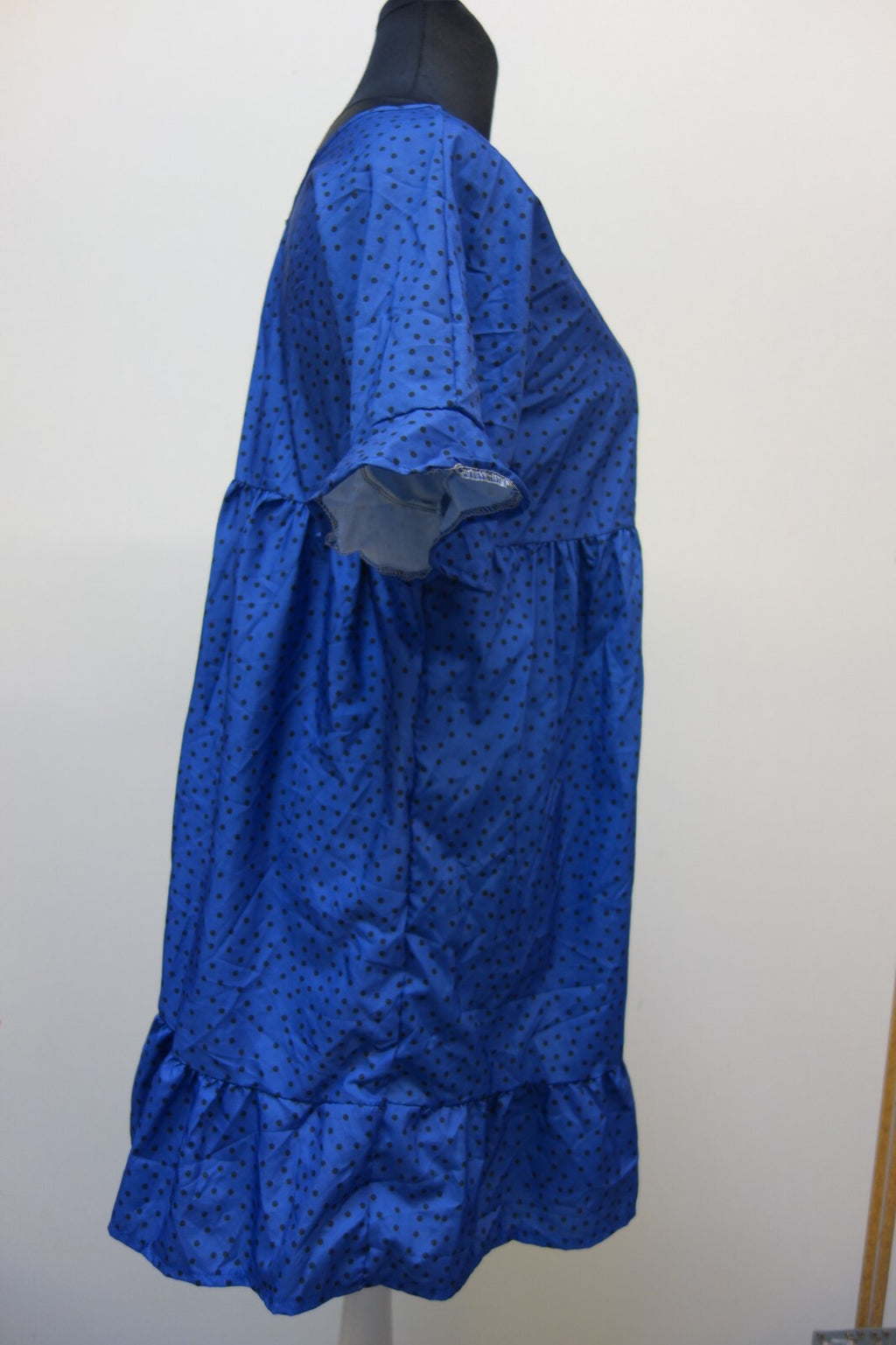 EK3485 Damen Kleid, blau mit schwarzen Punkten, Gr. XXL3