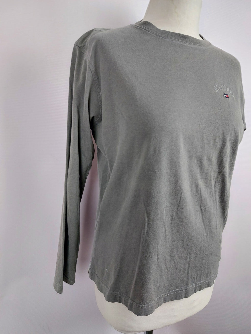 EK4444 Mädchen Langarmshirt von Tommy Hilfiger, grau, Gr. 1522