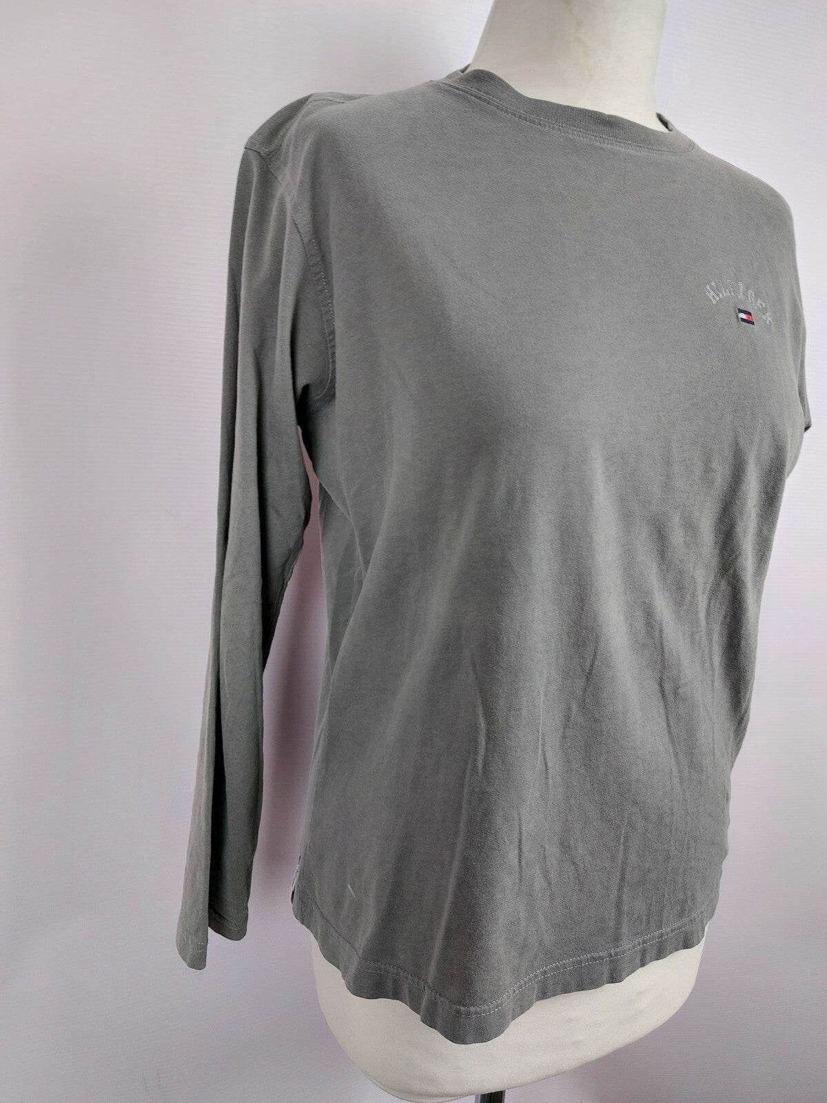 EK4444 Mädchen Langarmshirt von Tommy Hilfiger, grau, Gr. 1522