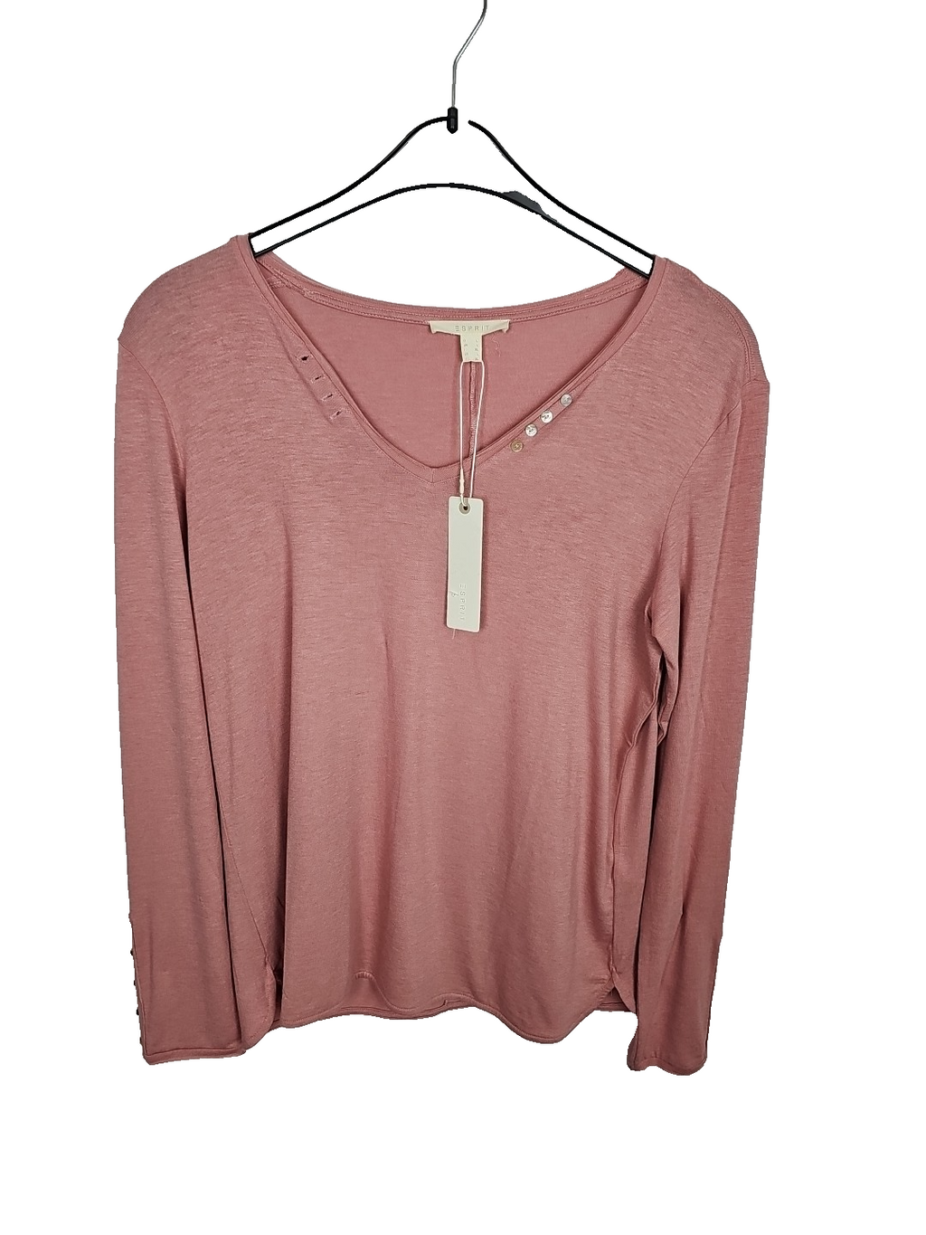 EK7664 Damen Henley Esprit Altrosa Gr L Neu2