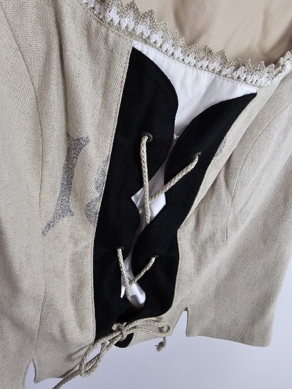 EK10223 Damen Dirndl Oberteil von Landhaus, Beige, Gr. 382