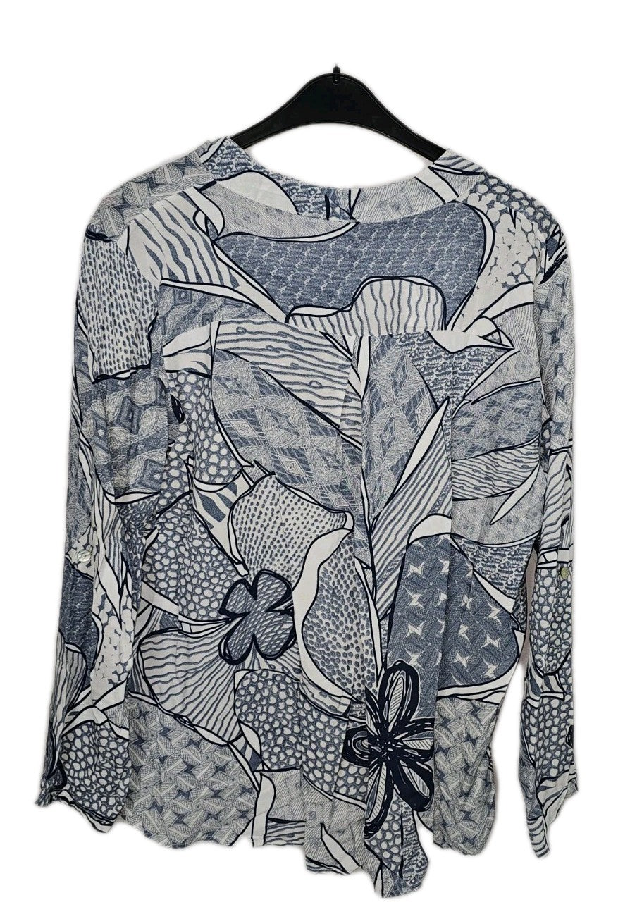 EK9066 Damen Bluse, Blau, Gr. Ca . XL2
