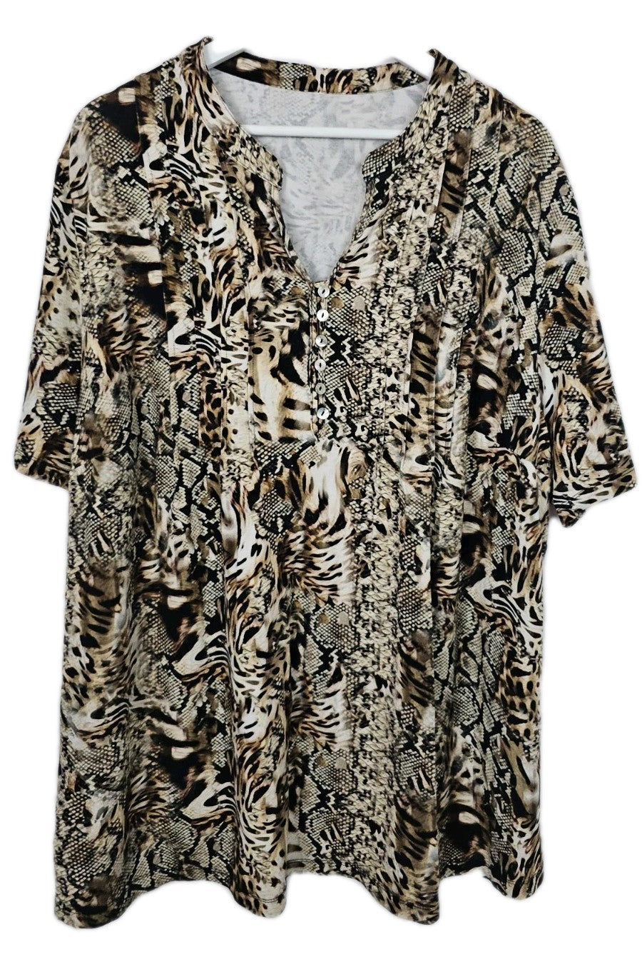 EK9325 Damen Bluse, Braun, Gr. Ca XXL0