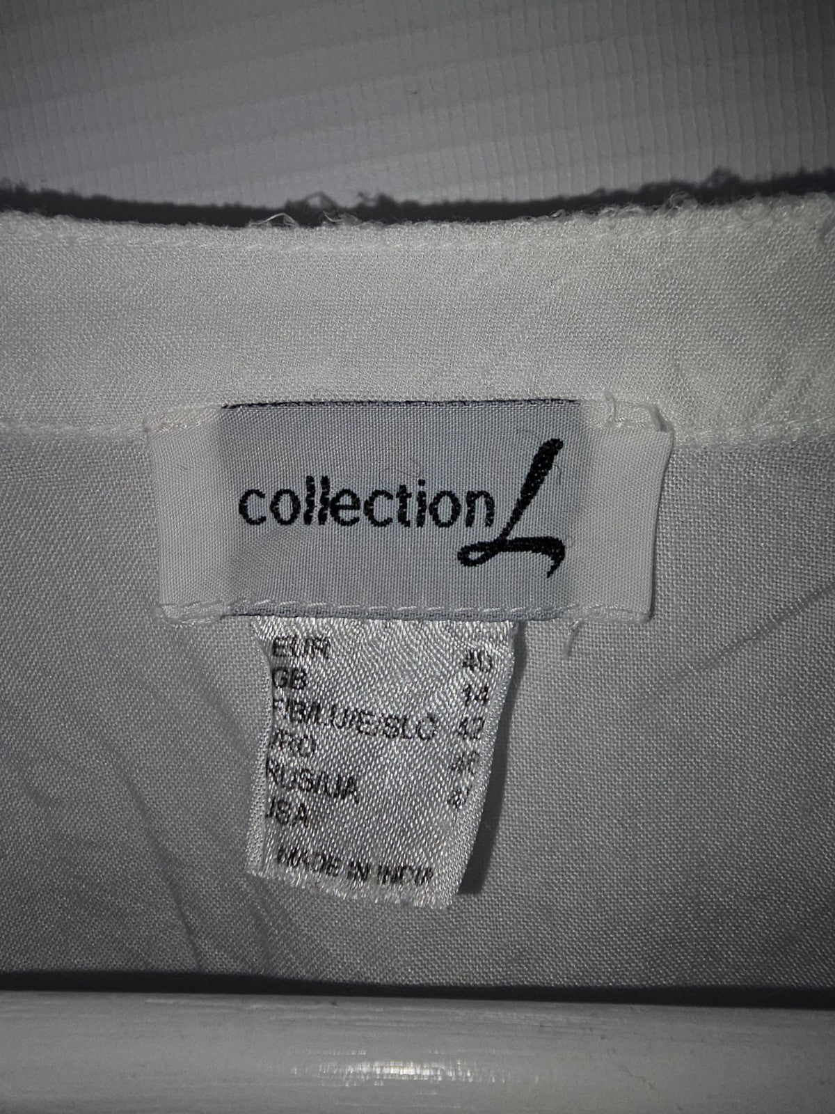 EK10002 Damen Bluse von CollectionL, Weiß, Gr. 402