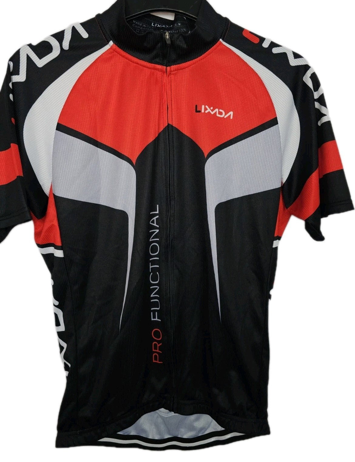 EK3010 Herren Rad Trikotjacke von Lixada, Rot/Schwarz, Gr. M1