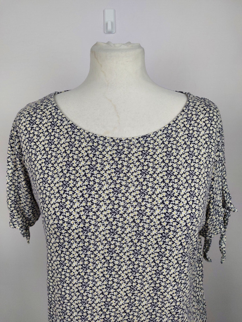 EK4323 Damen T-Shirt von Opus, blau/weiß geblümt, Gr. 381