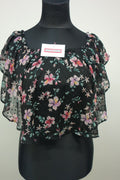 Tolles Bluse von Tally Weijl geblühmt schwarz Gr xL E10360
