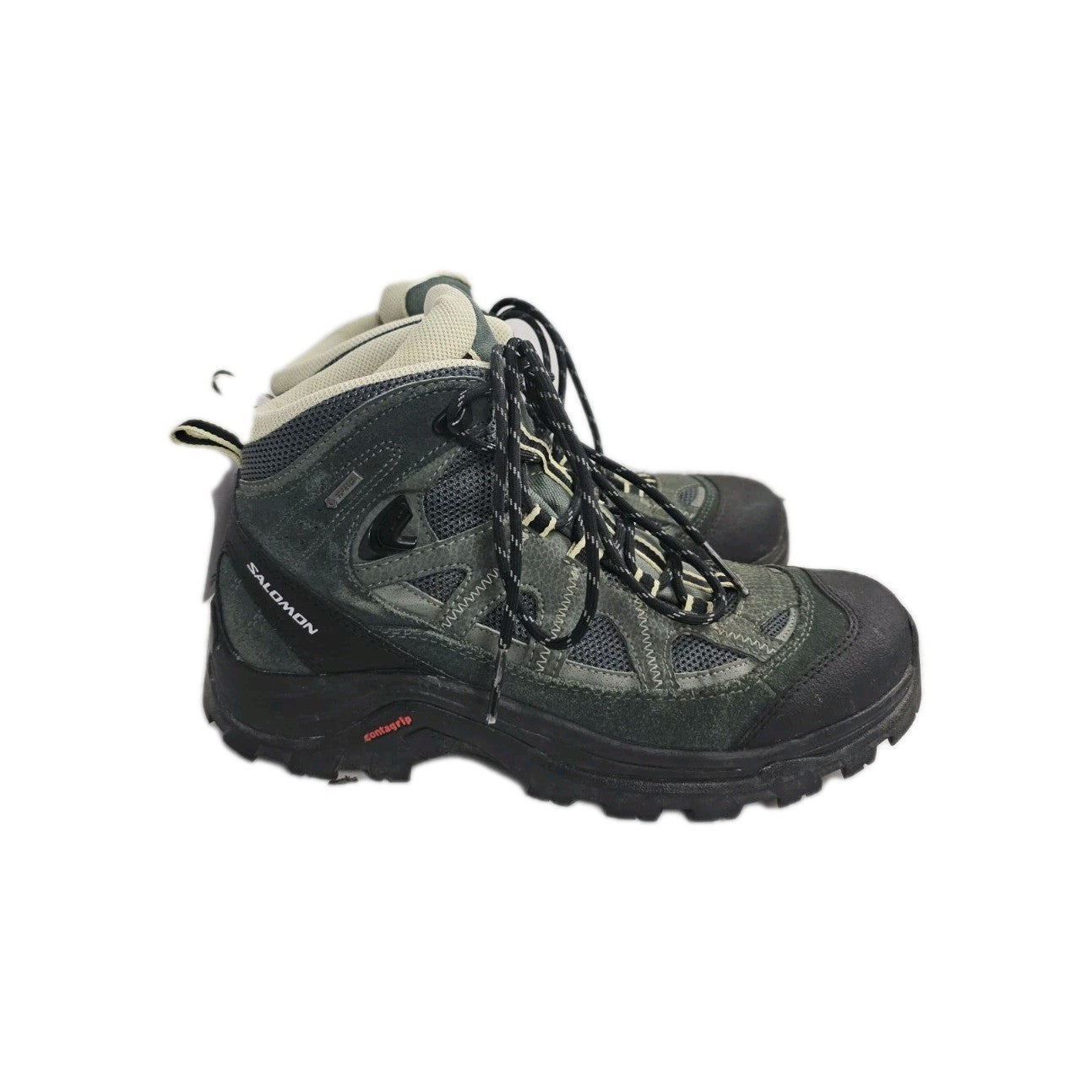 ES164 Damen Wander Schuhe Salomon Gr.40 Olive Grün1