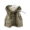 EK8908 Mädchen Pelzjacke von Kiki Koko, Braun, Gr. 980