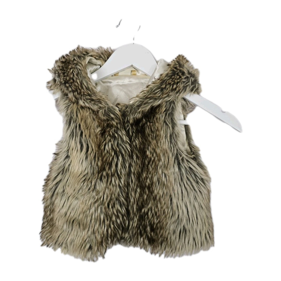 EK8908 Mädchen Pelzjacke von Kiki Koko, Braun, Gr. 980