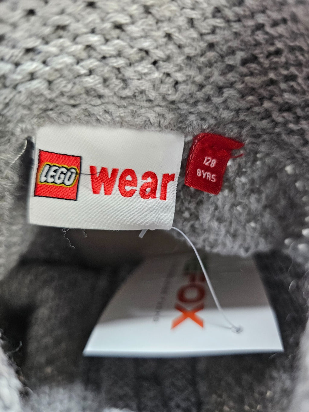EK5975 Mädchen Strickjacke von Lego, grau, Gr. 1286