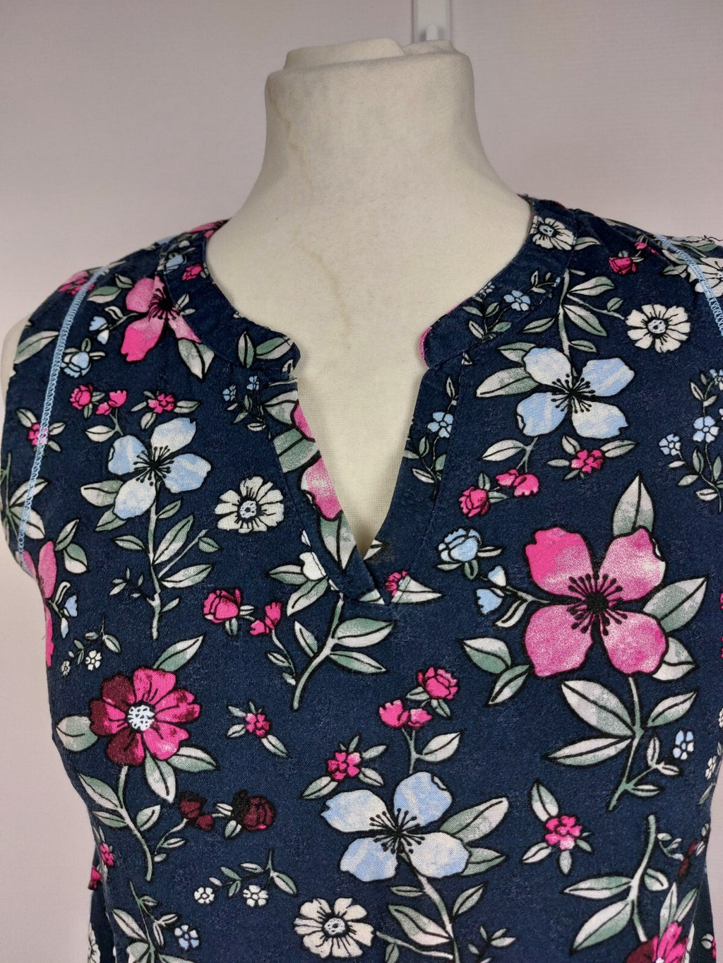 EK5126 Damen Shirt von Cecil, blau mit Blumen, Gr. XS1