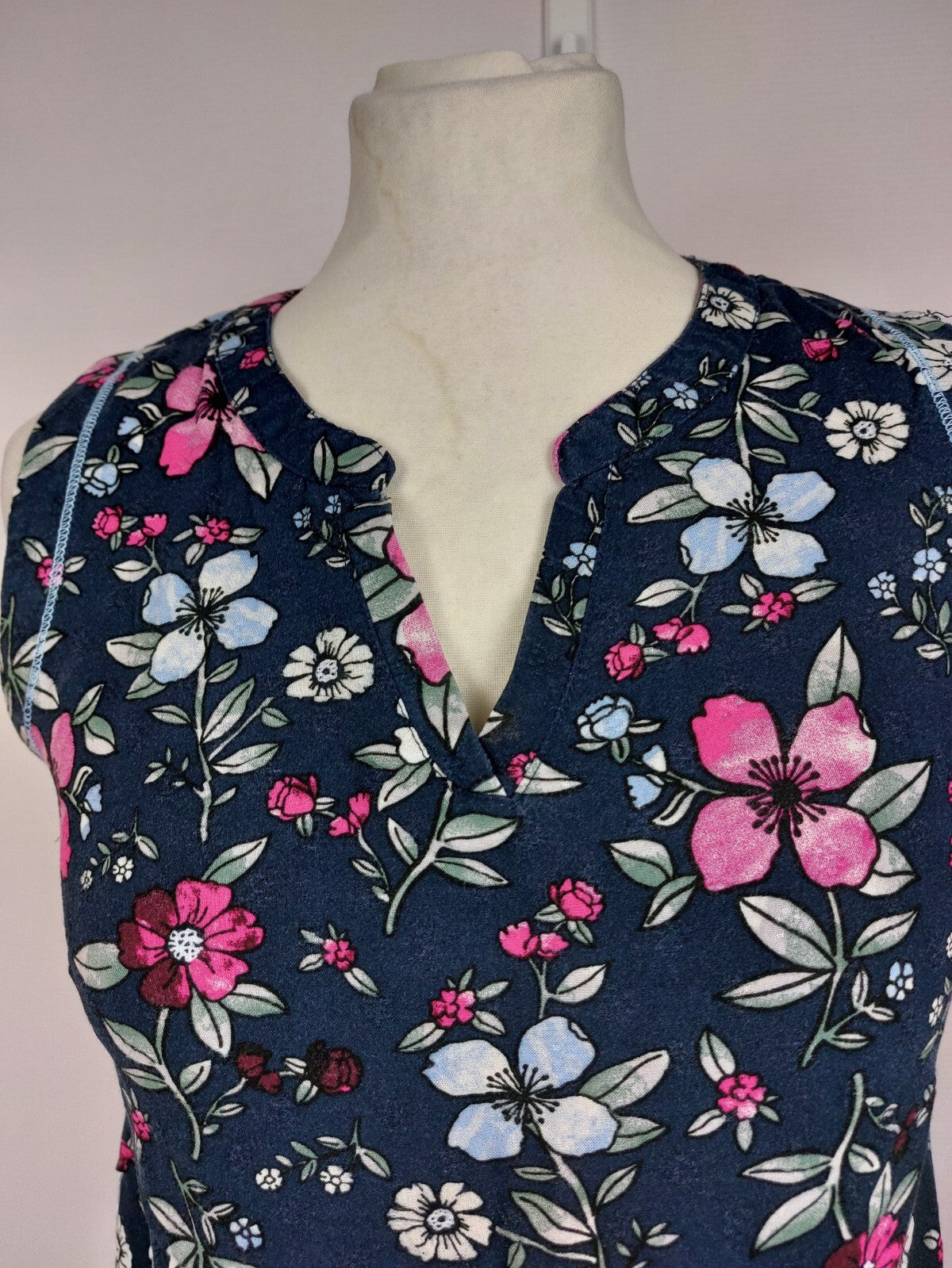 EK5126 Damen Shirt von Cecil, blau mit Blumen, Gr. XS1