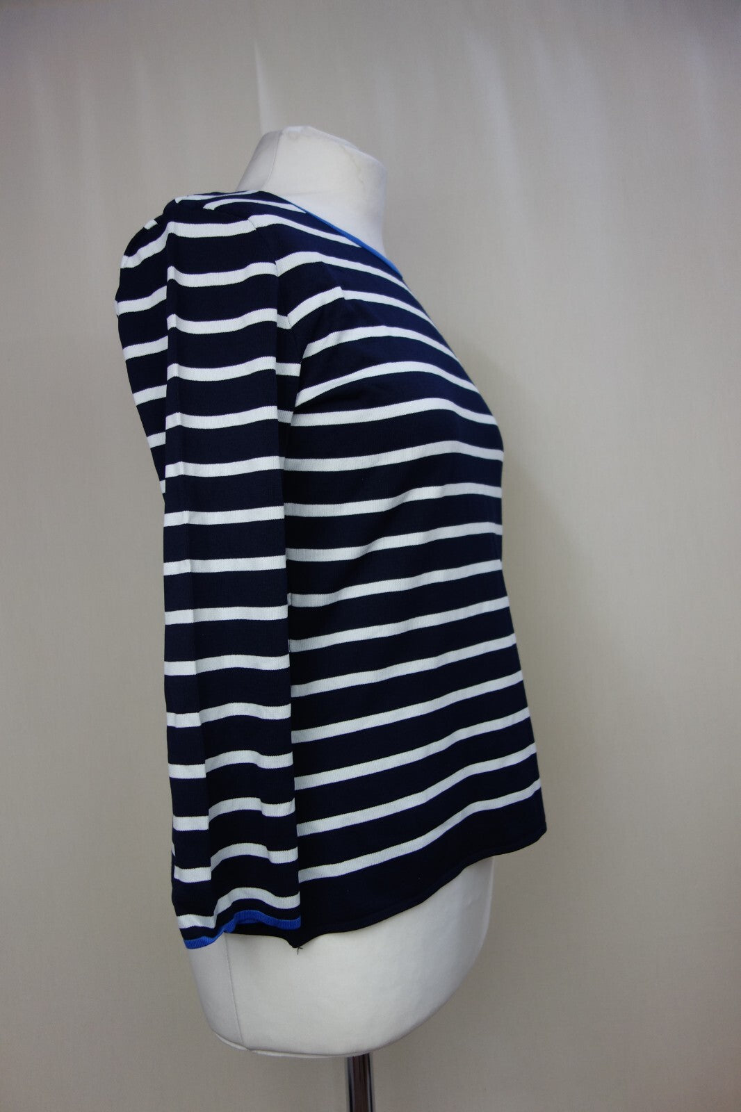 EK3466 Damen Shirt von Tom Tailor, blau und weiß gestreift, Gr.L2