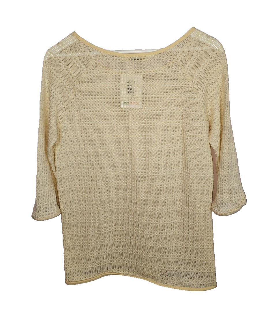 EK7422 Damen Pullover von Sessùn, beige/weiß, Gr.M2