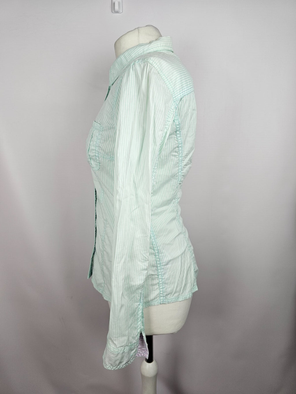EK3921 Damen Bluse von EDC, grün/weiß gestreift, Gr. M5