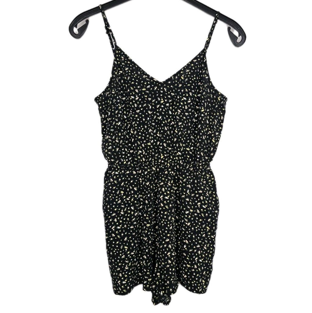 EK10254 Damen Jumpsuit von Divided H&M, schwarz mit Blumenmuster, Gr.400