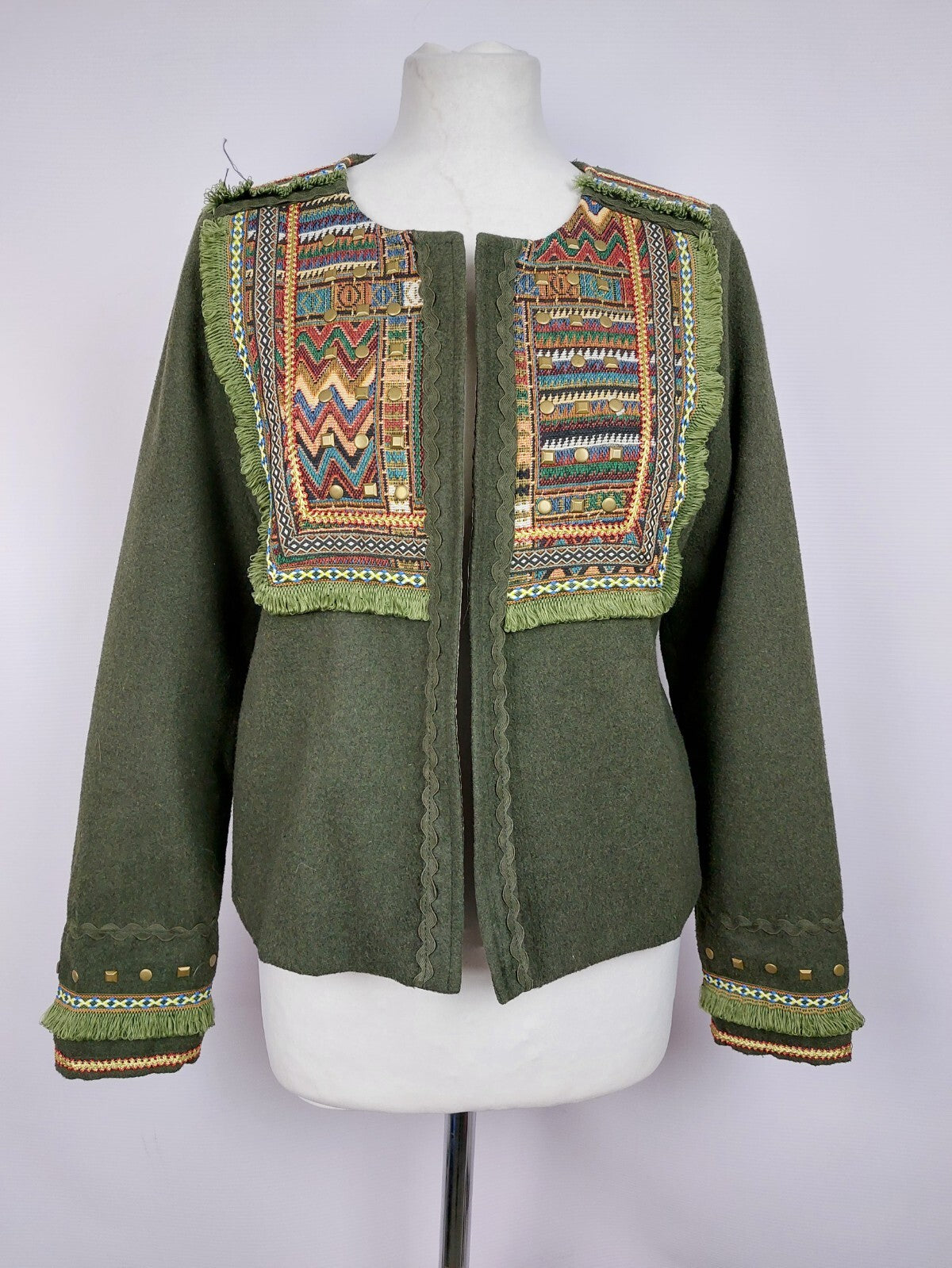 EK2467 Damen Jacke von Ciao Milano, grün, traditionell, Gr. M0