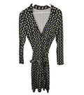 EK8144 Damen Kleid, blau mit Blumenmuster, Gr.M (Größe nach Größentabelle)0