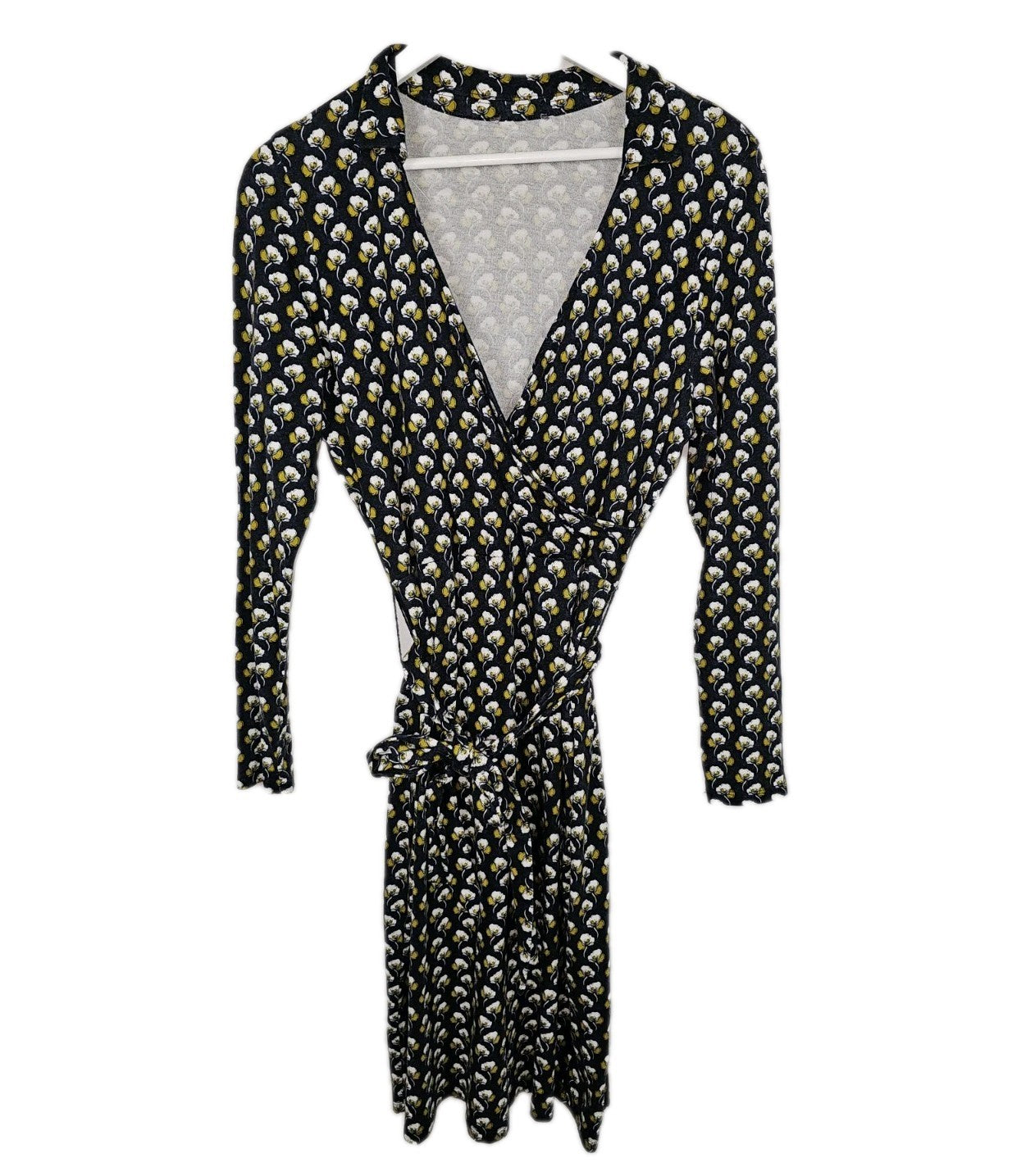 EK8144 Damen Kleid, blau mit Blumenmuster, Gr.M (Größe nach Größentabelle)0